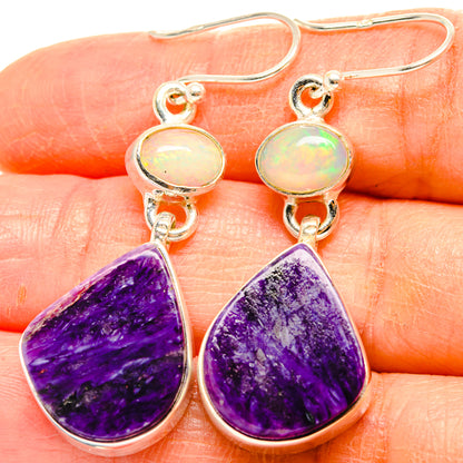 Charoite Earrings handcrafted by Ana Silver Co - EARR426937