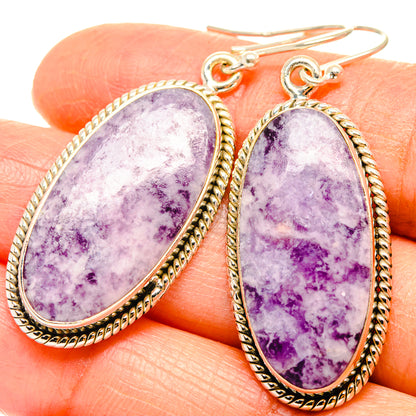 Lepidolite Earrings handcrafted by Ana Silver Co - EARR426942