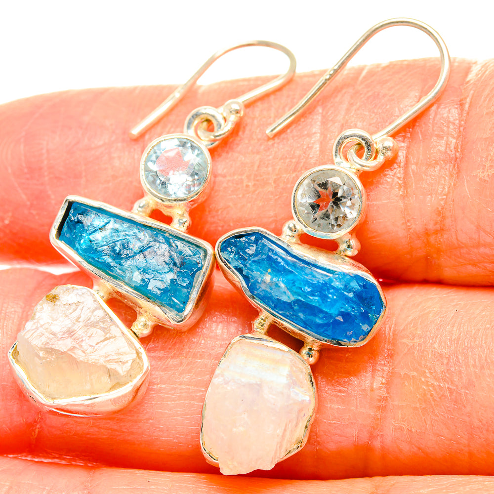 Rainbow Moonstone Earrings handcrafted by Ana Silver Co - EARR426950