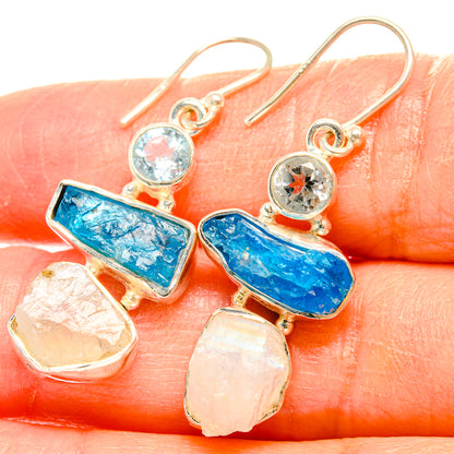 Rainbow Moonstone Earrings handcrafted by Ana Silver Co - EARR426950