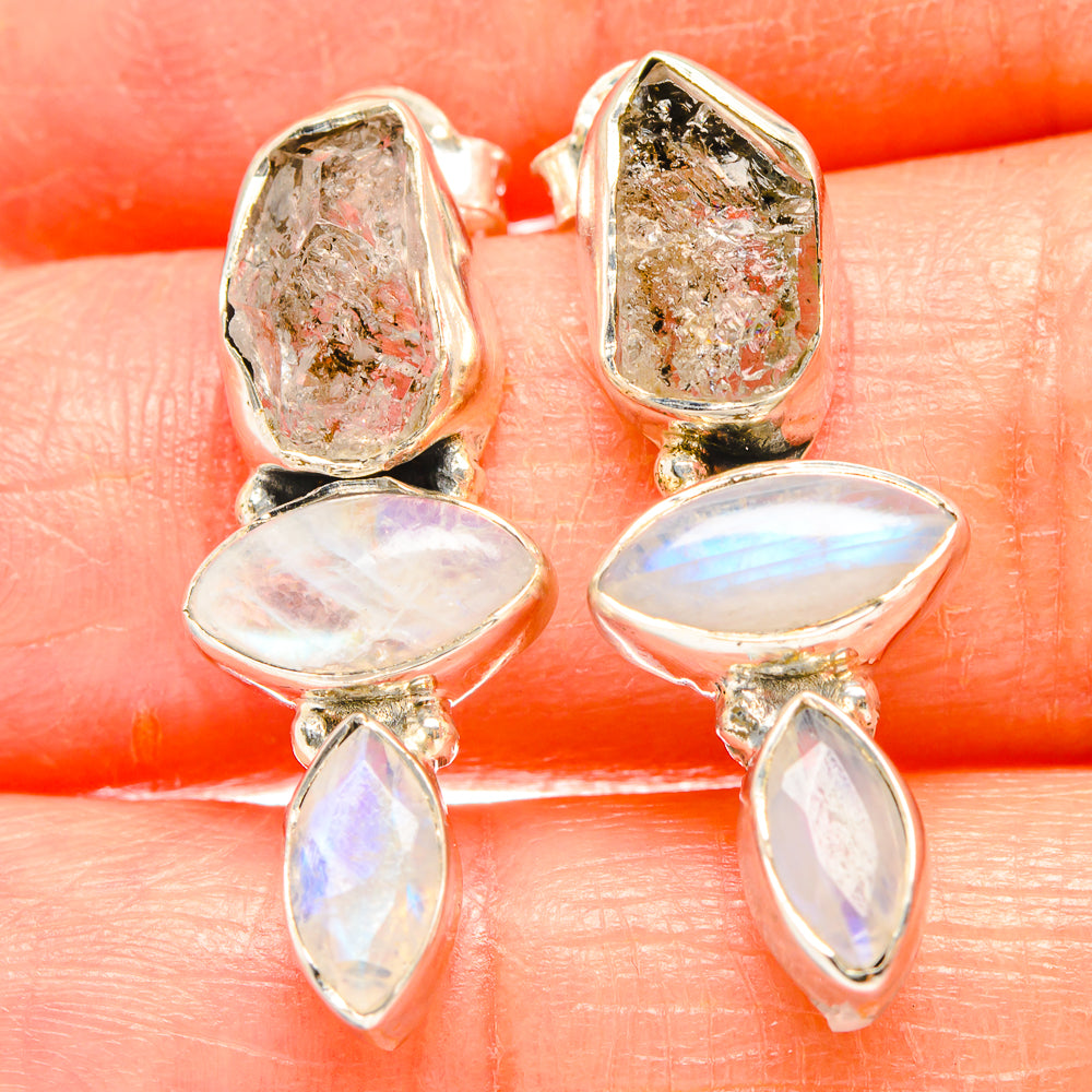 Herkimer Diamond Earrings handcrafted by Ana Silver Co - EARR426953