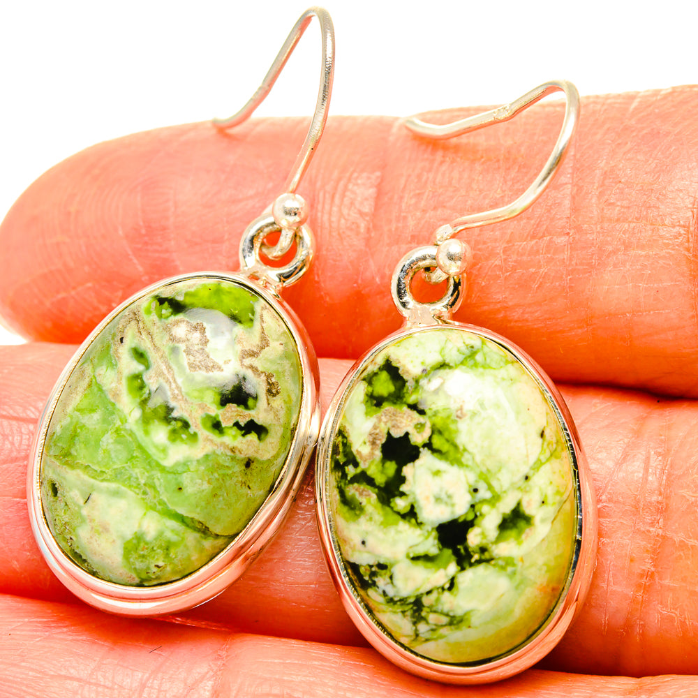 Rainforest Jasper Earrings handcrafted by Ana Silver Co - EARR426977
