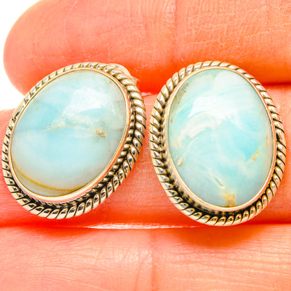 Amazonite Earrings handcrafted by Ana Silver Co - EARR426980