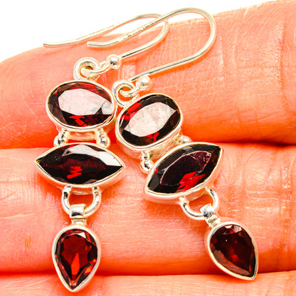 Garnet Earrings handcrafted by Ana Silver Co - EARR426997