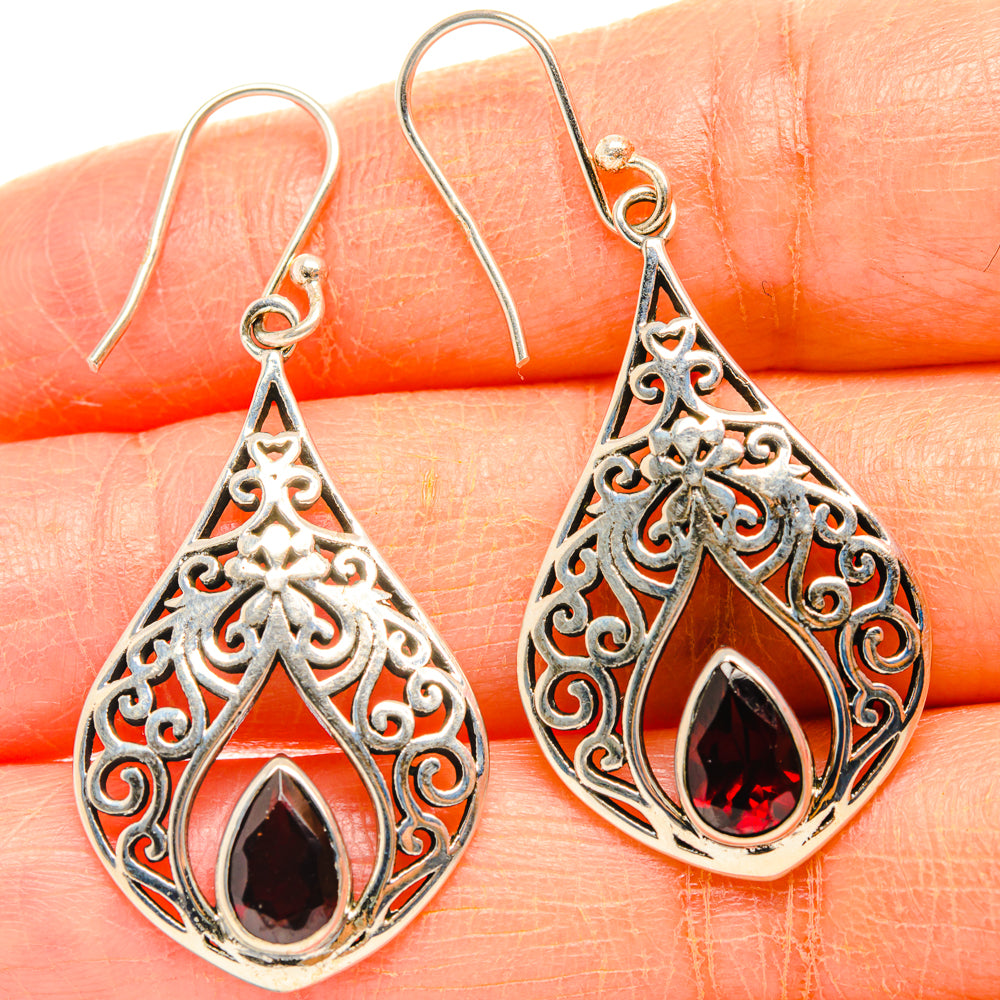Garnet Earrings handcrafted by Ana Silver Co - EARR427011