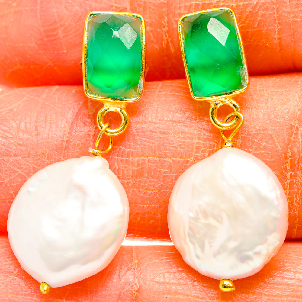 Mother Of Pearl Earrings handcrafted by Ana Silver Co - EARR427018