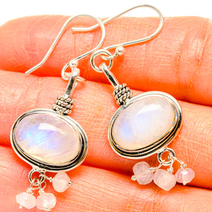 Rainbow Moonstone Earrings handcrafted by Ana Silver Co - EARR427021