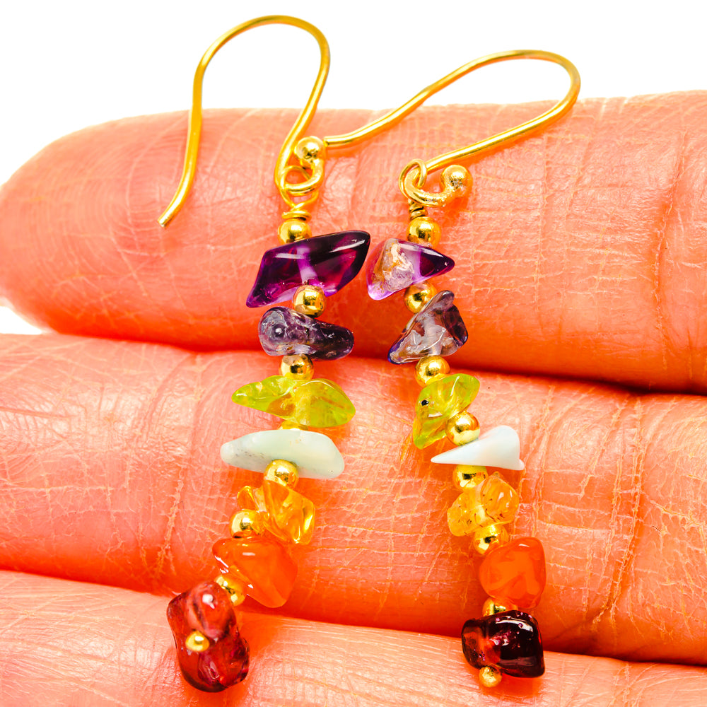 Rainbow Chakra Earrings handcrafted by Ana Silver Co - EARR427025