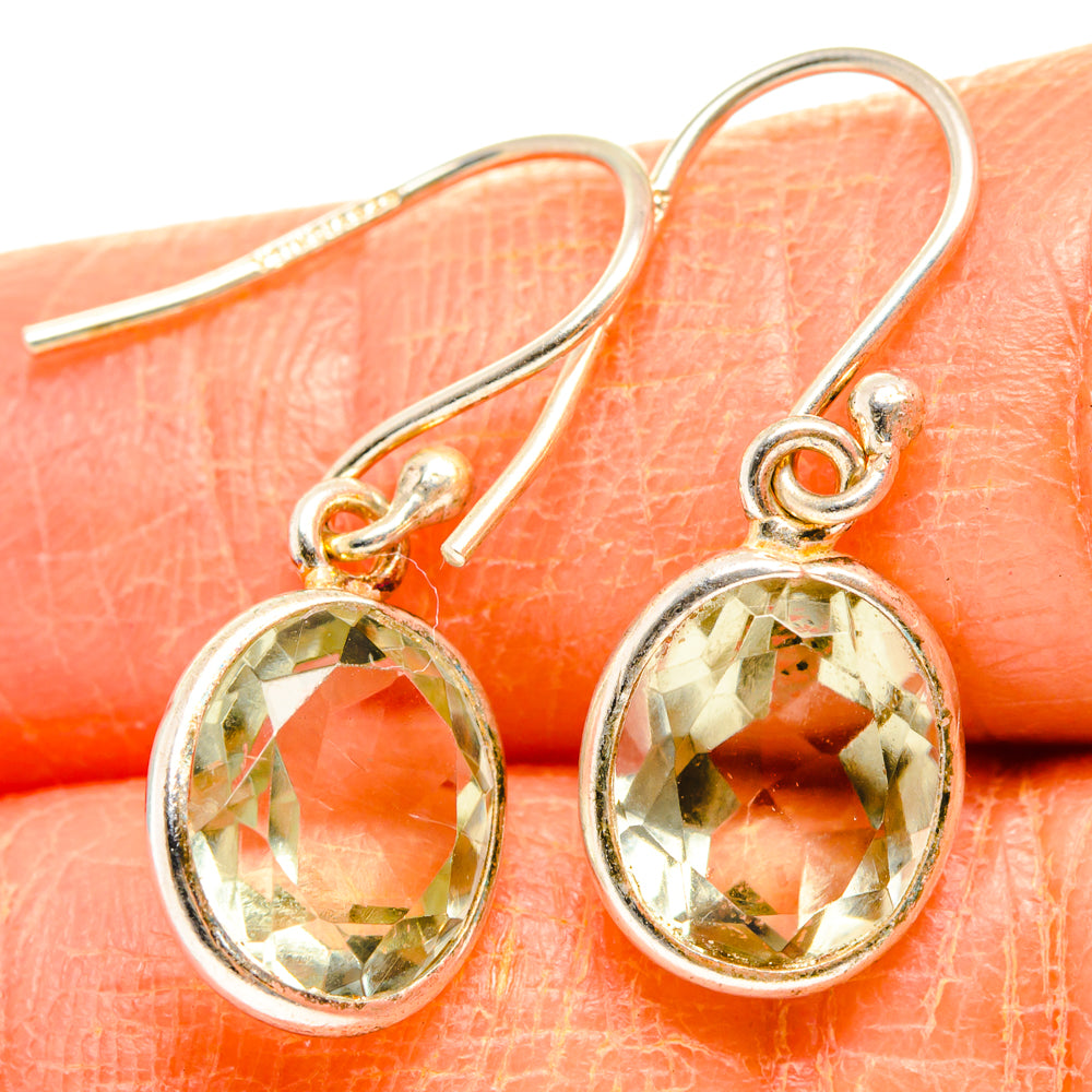 Green Amethyst Earrings handcrafted by Ana Silver Co - EARR427033