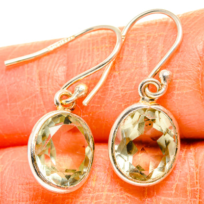 Green Amethyst Earrings handcrafted by Ana Silver Co - EARR427033