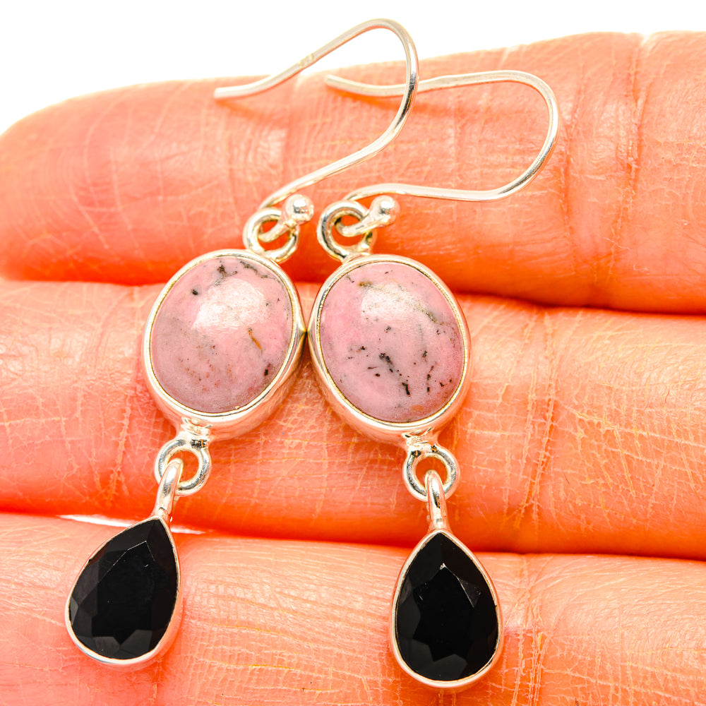 Rhodonite Earrings handcrafted by Ana Silver Co - EARR427047