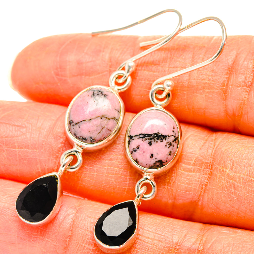 Rhodonite Earrings handcrafted by Ana Silver Co - EARR427049