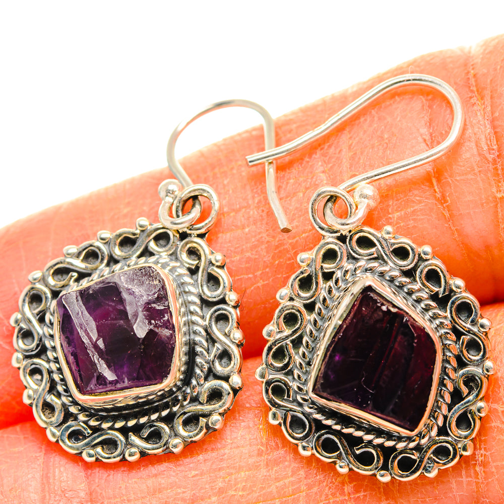 Amethyst Earrings handcrafted by Ana Silver Co - EARR427052