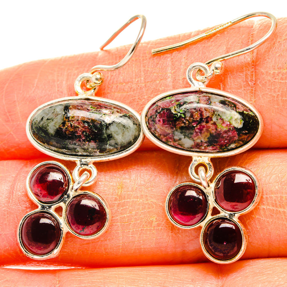 Russian Eudialyte Earrings handcrafted by Ana Silver Co - EARR427069