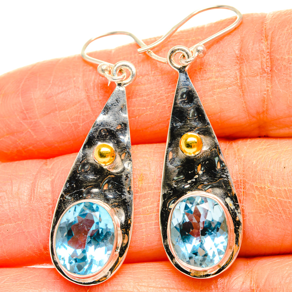 Blue Topaz Earrings handcrafted by Ana Silver Co - EARR427076