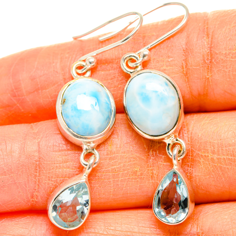 Larimar Earrings handcrafted by Ana Silver Co - EARR427082