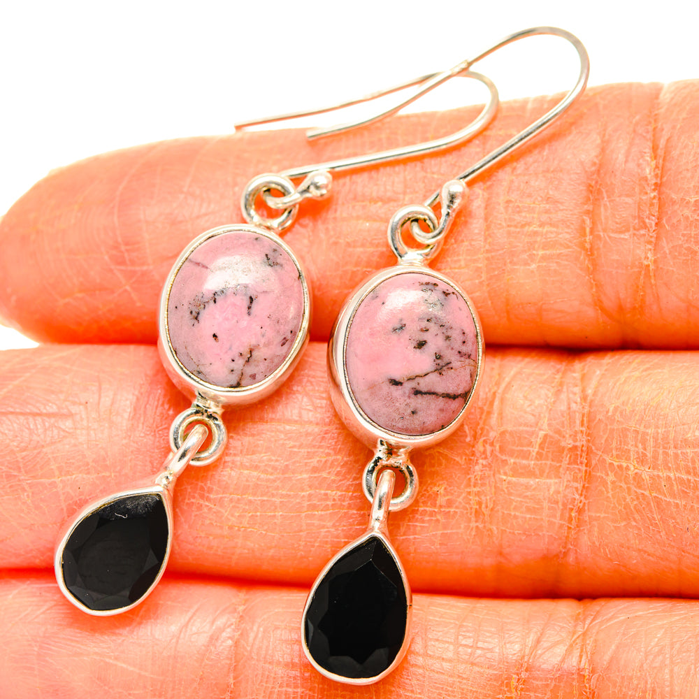 Rhodonite Earrings handcrafted by Ana Silver Co - EARR427085