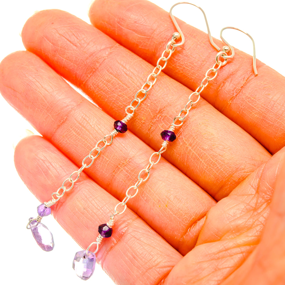 Amethyst Earrings handcrafted by Ana Silver Co - EARR427098