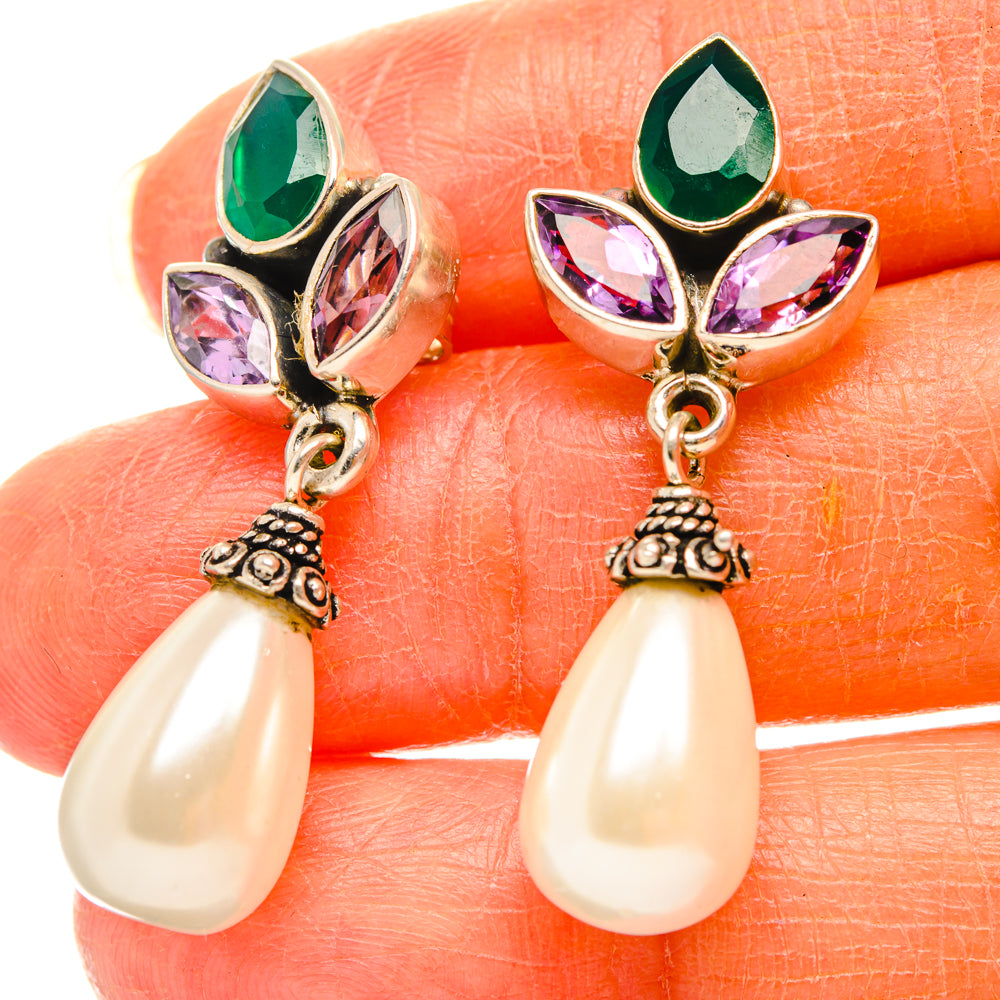 Cultured Pearl Earrings handcrafted by Ana Silver Co - EARR427099