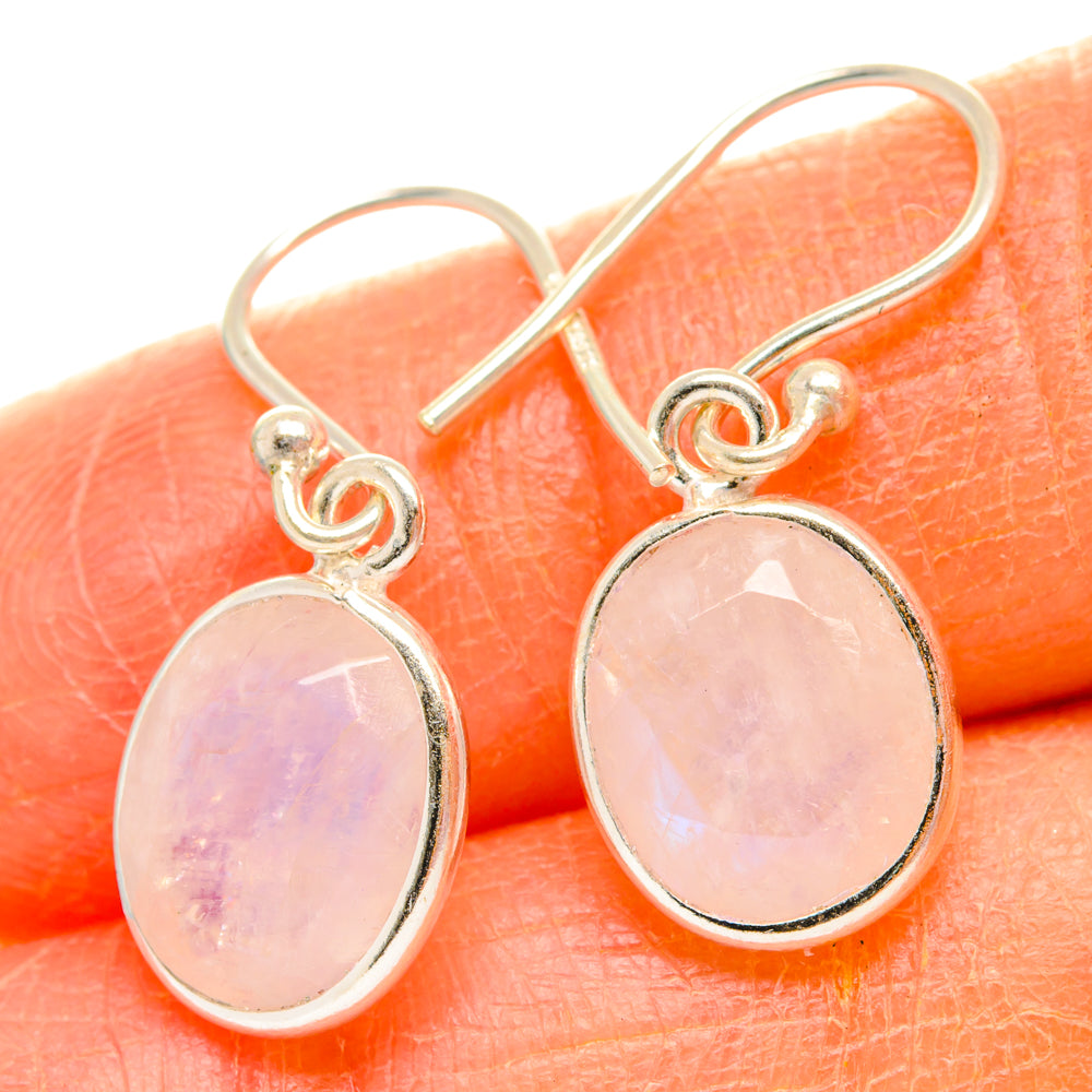 Rainbow Moonstone Earrings handcrafted by Ana Silver Co - EARR427116