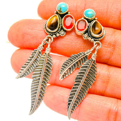 Tiger Eye Earrings handcrafted by Ana Silver Co - EARR427123