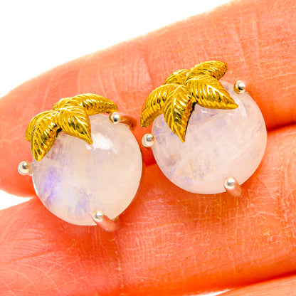 Rainbow Moonstone Earrings handcrafted by Ana Silver Co - EARR427126