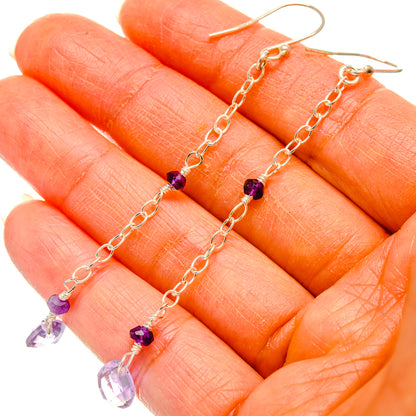 Amethyst Earrings handcrafted by Ana Silver Co - EARR427127