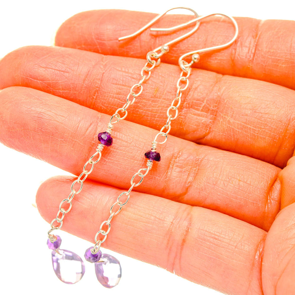 Amethyst Earrings handcrafted by Ana Silver Co - EARR427140