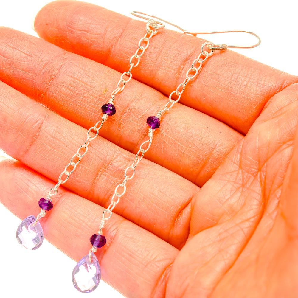 Amethyst Earrings handcrafted by Ana Silver Co - EARR427146