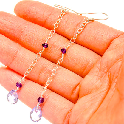 Amethyst Earrings handcrafted by Ana Silver Co - EARR427146