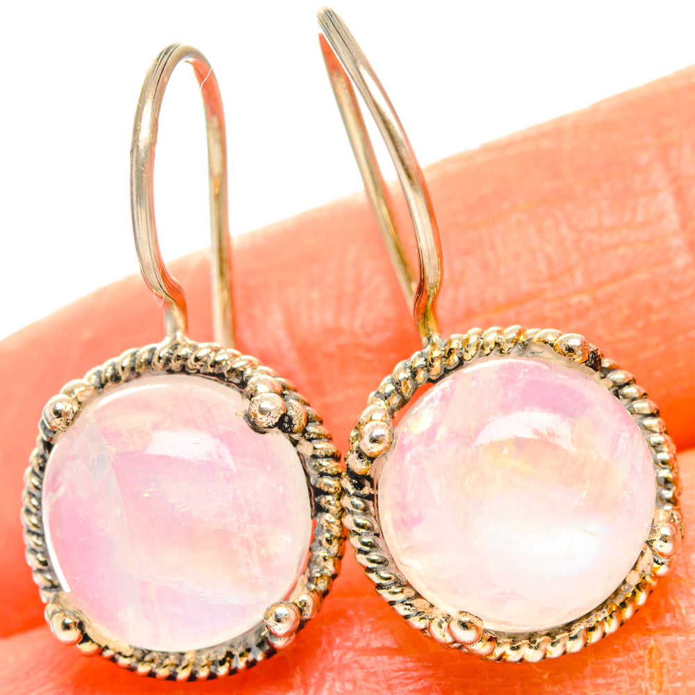 Rainbow Moonstone Earrings handcrafted by Ana Silver Co - EARR427152