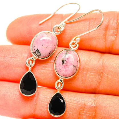 Rhodonite Earrings handcrafted by Ana Silver Co - EARR427156