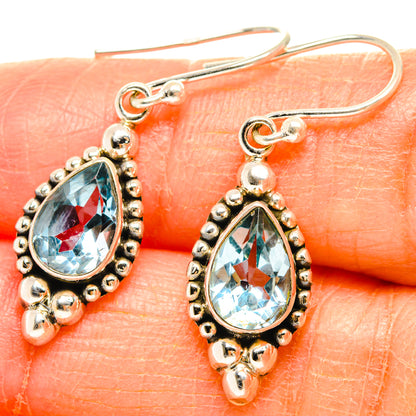 Blue Topaz Earrings handcrafted by Ana Silver Co - EARR427160