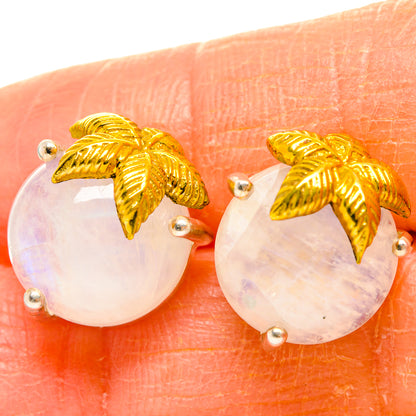 Rainbow Moonstone Earrings handcrafted by Ana Silver Co - EARR427170