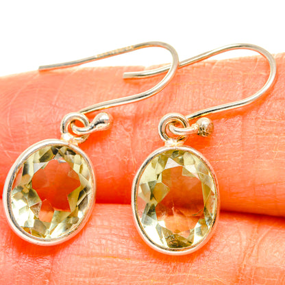Green Amethyst Earrings handcrafted by Ana Silver Co - EARR427171