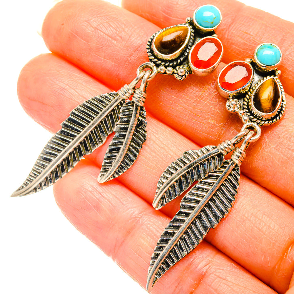 Tiger Eye Earrings handcrafted by Ana Silver Co - EARR427172