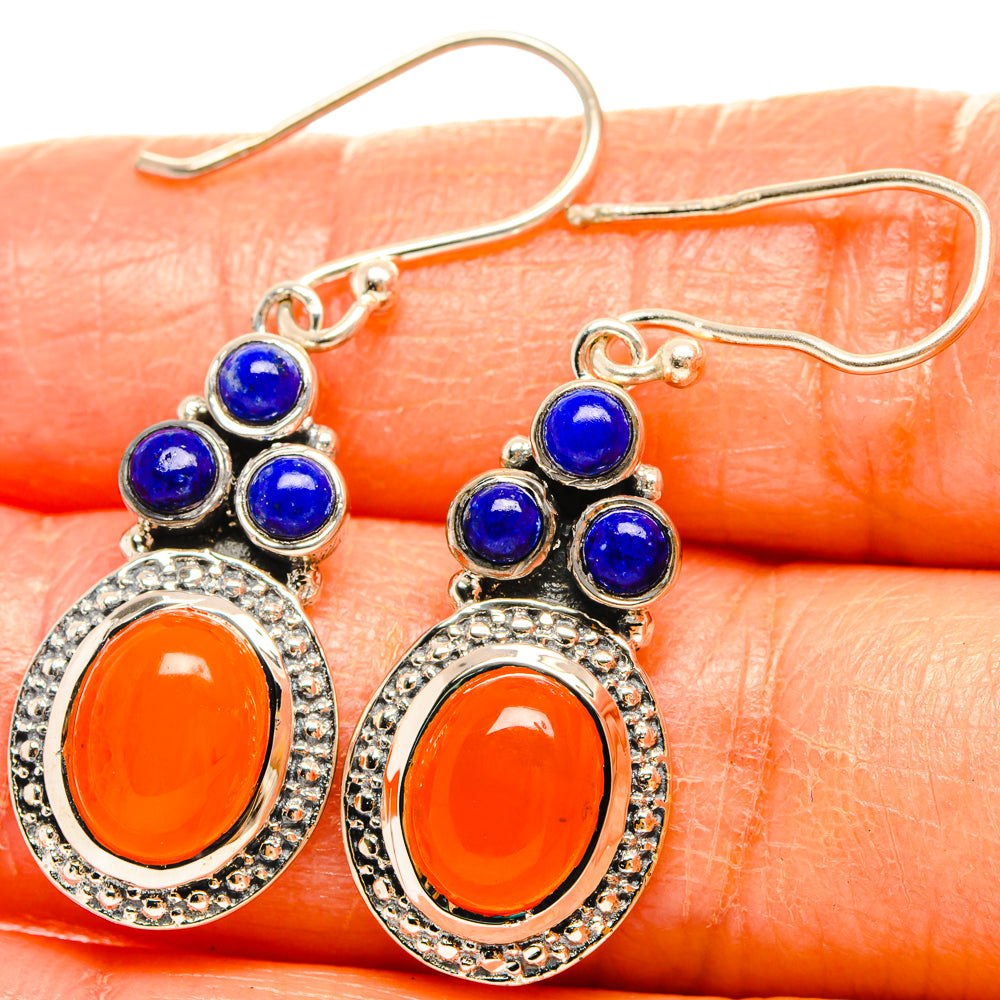 Carnelian Earrings handcrafted by Ana Silver Co - EARR427187
