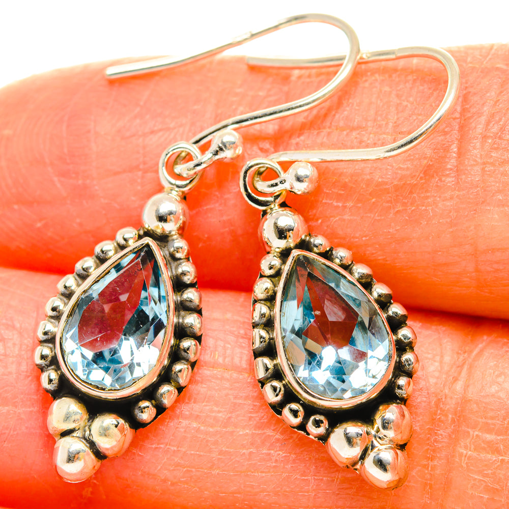 Blue Topaz Earrings handcrafted by Ana Silver Co - EARR427207