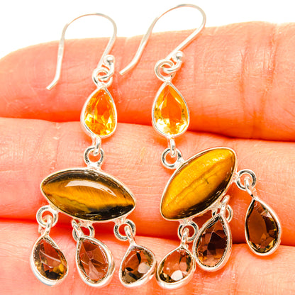 Tiger Eye Earrings handcrafted by Ana Silver Co - EARR427223