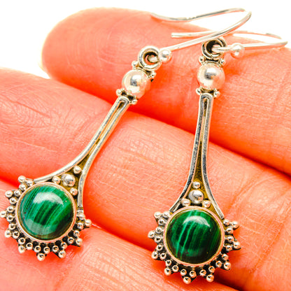Malachite Earrings handcrafted by Ana Silver Co - EARR427228