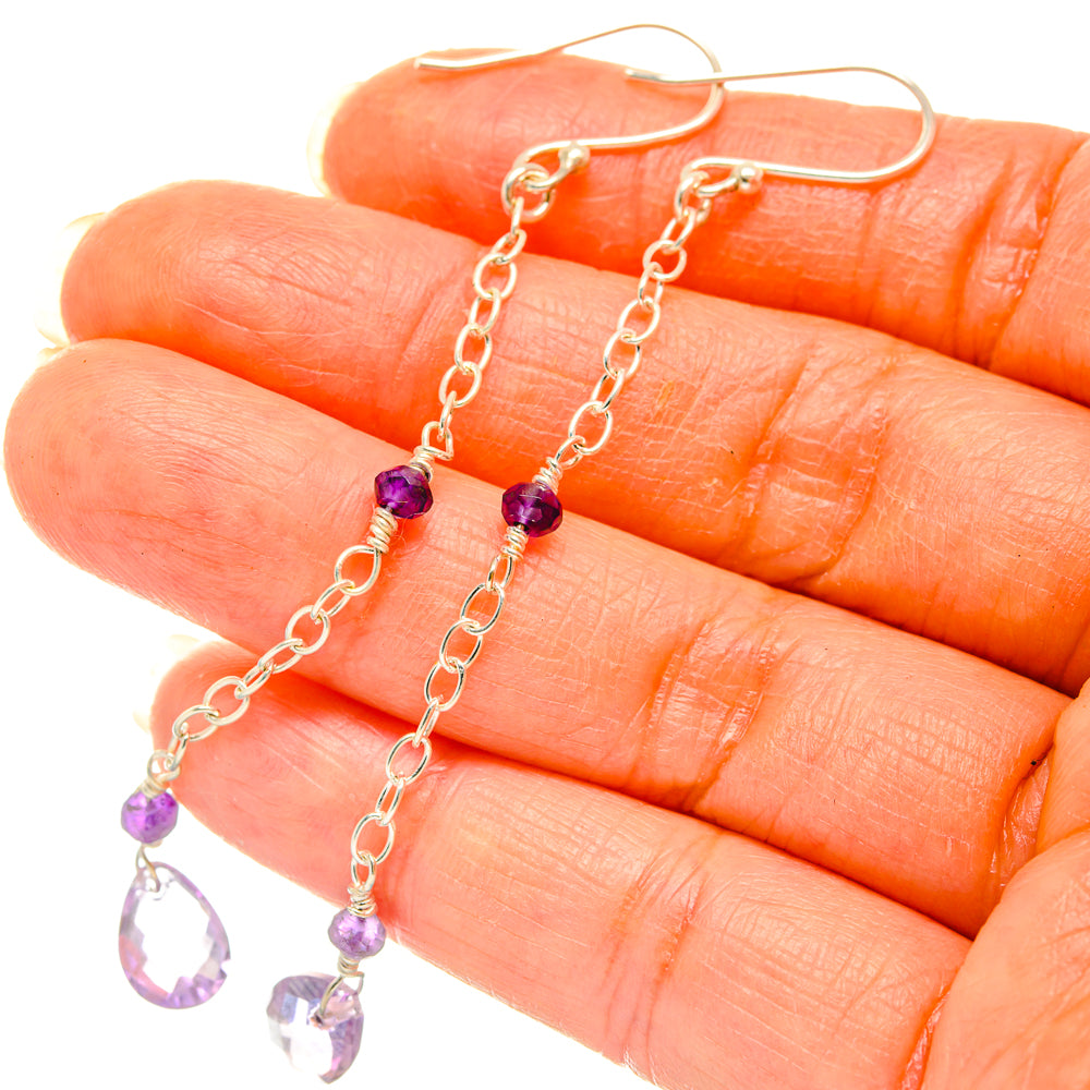 Amethyst Earrings handcrafted by Ana Silver Co - EARR427248