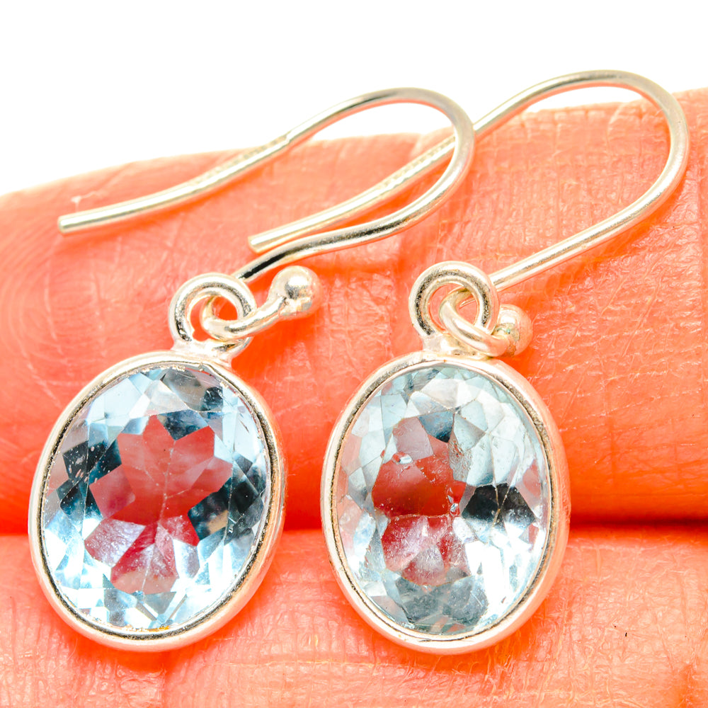 Blue Topaz Earrings handcrafted by Ana Silver Co - EARR427253