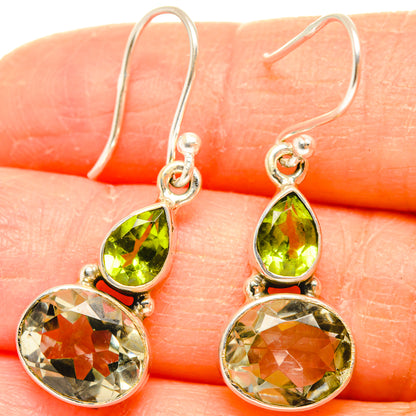 Green Amethyst Earrings handcrafted by Ana Silver Co - EARR427265