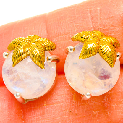 Rainbow Moonstone Earrings handcrafted by Ana Silver Co - EARR427270