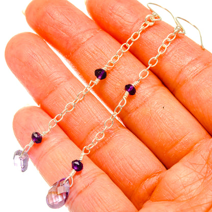 Amethyst Earrings handcrafted by Ana Silver Co - EARR427272