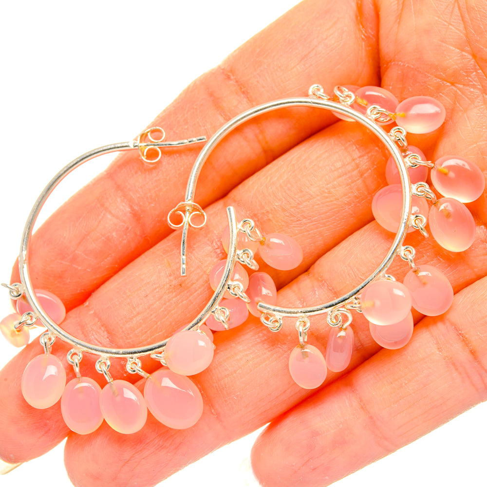 Rose Quartz Earrings handcrafted by Ana Silver Co - EARR427275