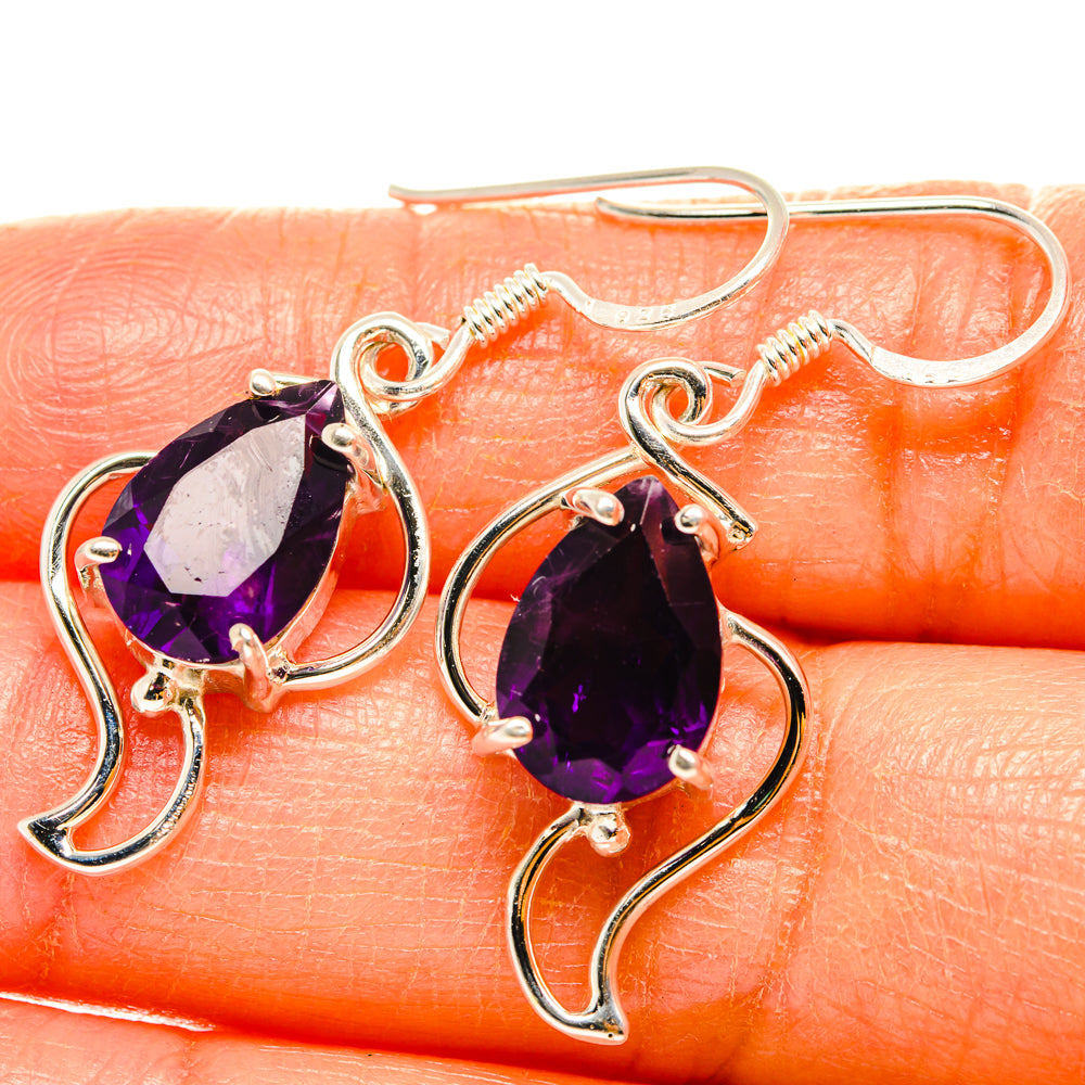 Amethyst Earrings handcrafted by Ana Silver Co - EARR427280