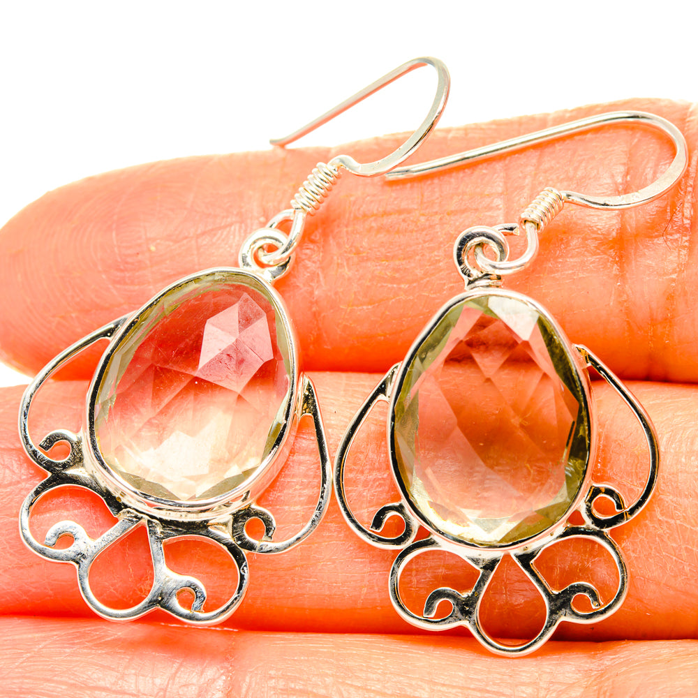 Green Amethyst Earrings handcrafted by Ana Silver Co - EARR427290