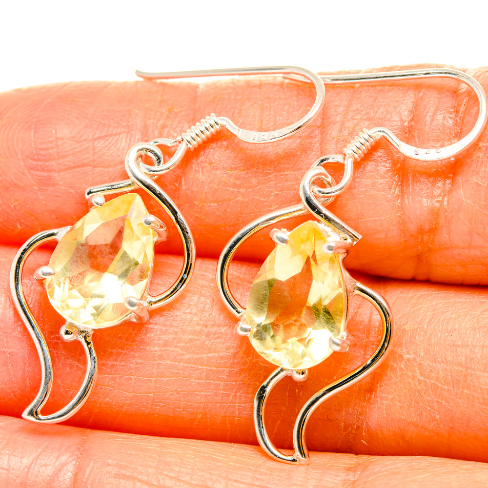 Citrine Earrings handcrafted by Ana Silver Co - EARR427295