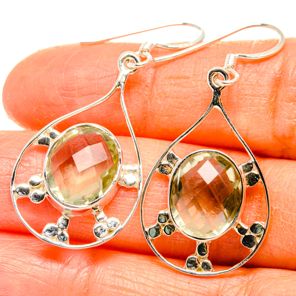 Green Amethyst Earrings handcrafted by Ana Silver Co - EARR427297